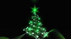 Preview wallpaper christmas tree, christmas, new year, art