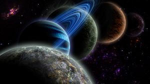 Preview wallpaper planets, galaxy, stars, space, universe